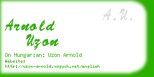 arnold uzon business card